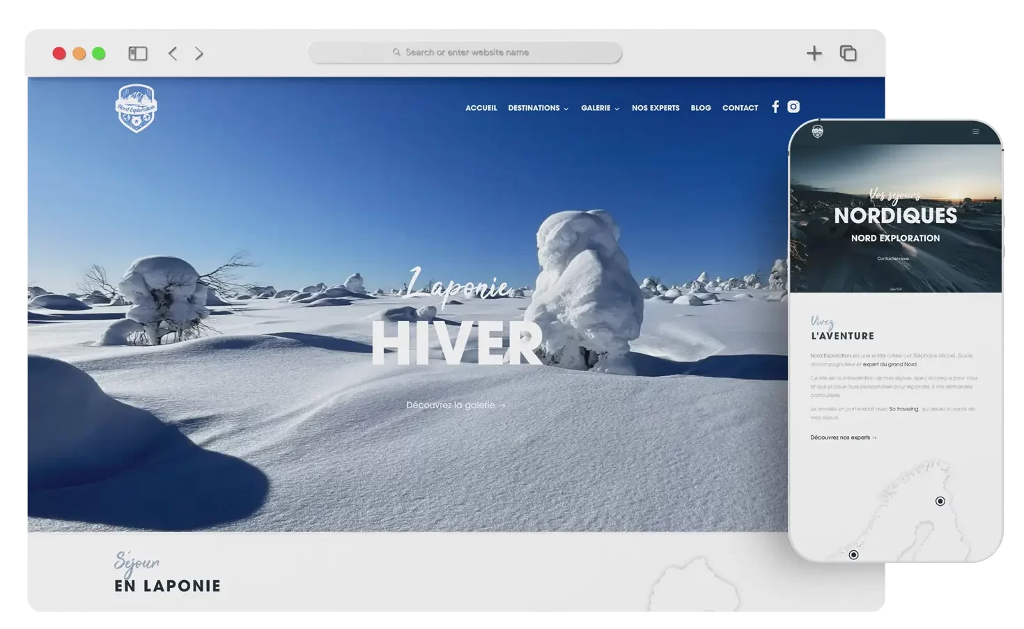 Refonte site web Nord Exploration Refonte site web Nord Exploration