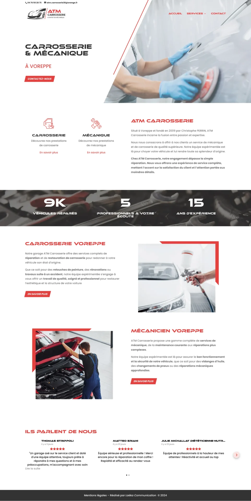 Site internet ATM Carrosserie Site internet ATM Carrosserie