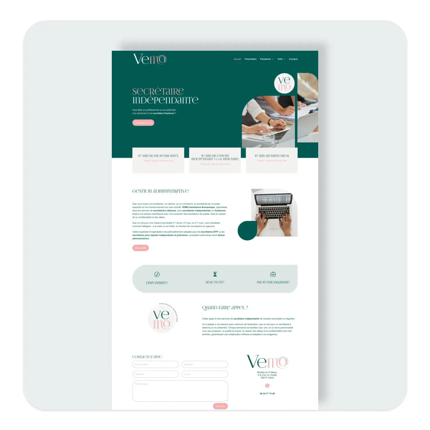 Site internet VEMO Bureautique